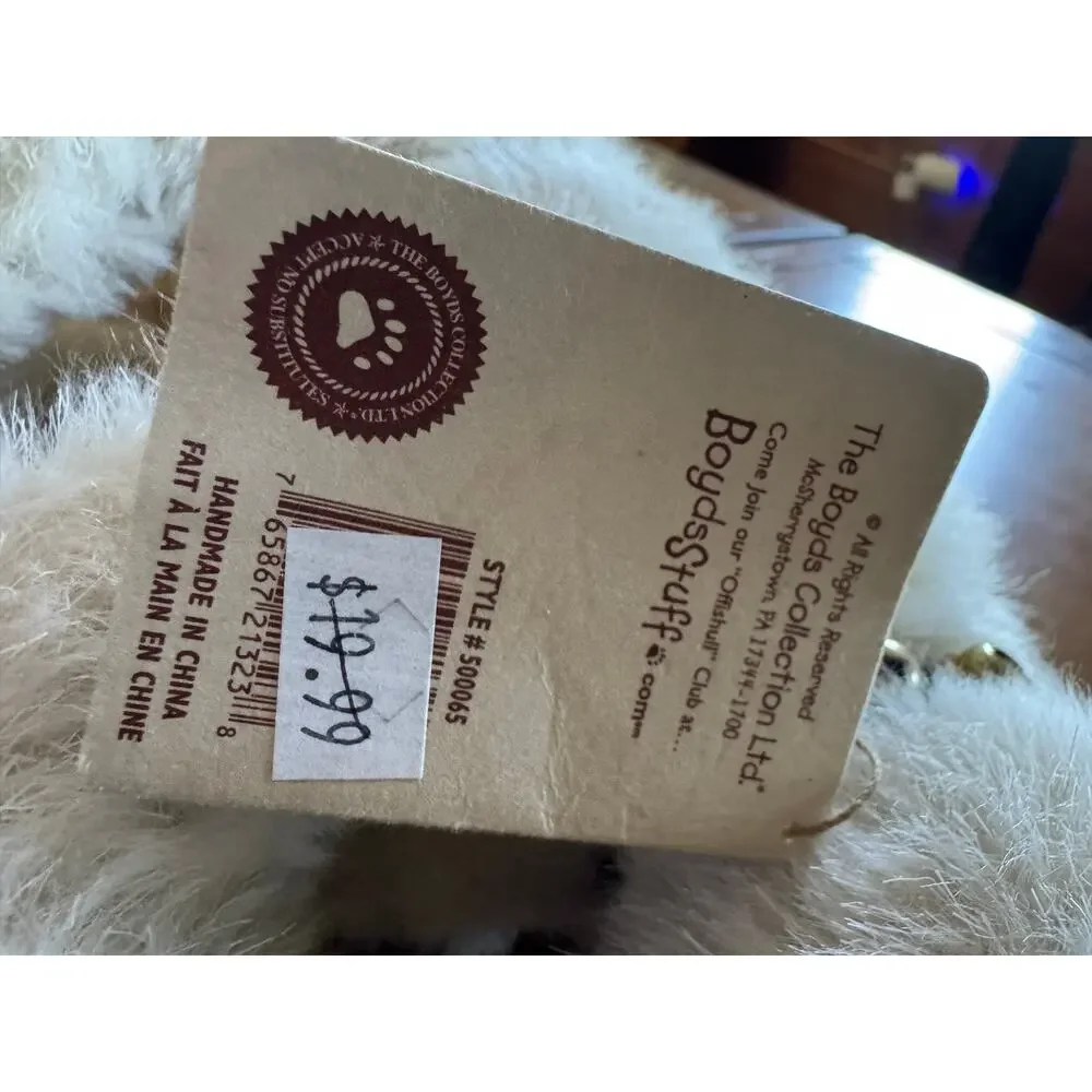 NWT Boyds Head Bean Collection Glacier Polar Bear Plush Style #500065